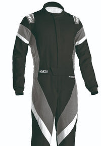 Thumbnail for Sparco Victory 2023 Race Suit FIA 8856-2018 Black / White Front image