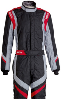 Thumbnail for Sparco Prime Spec 1 Race Suit Black / Red Front Image