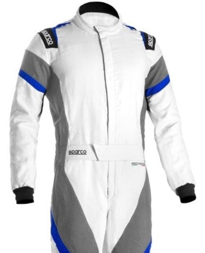 Sparco Victory Race Suit White / Blue Front Image