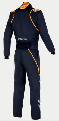 Thumbnail for Alpinestars GP Race v2 Boot Cuff Race Suit Blue  / Orange Back Image
