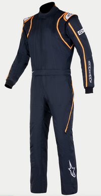 Thumbnail for Alpinestars GP Race v2 Boot Cuff Race Suit Blue  / Orange Front Image