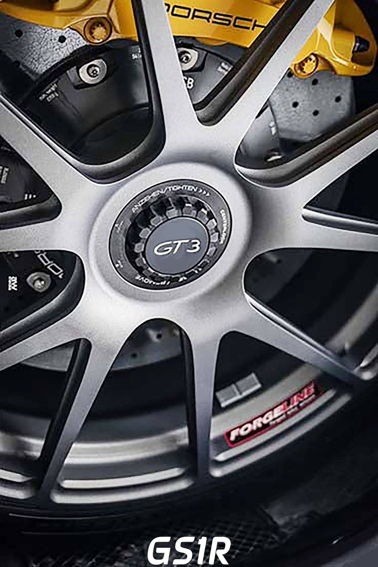 Forgeline Porsche center lock GS1R has brake clearance for big brake kits and racing brakes