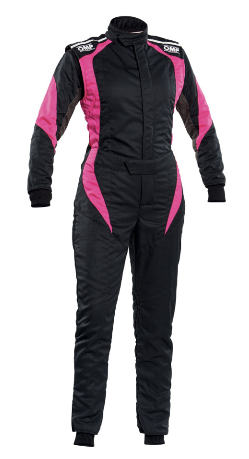 OMP FIRST ELLE Women's Race Suit Black / Pink Front Image