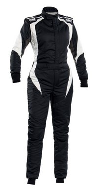 Thumbnail for OMP FIRST ELLE Women's Race Suit Black /White Front Image