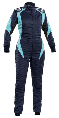 Thumbnail for OMP FIRST ELLE Women's Race Suit Blue / Cyan Front Image