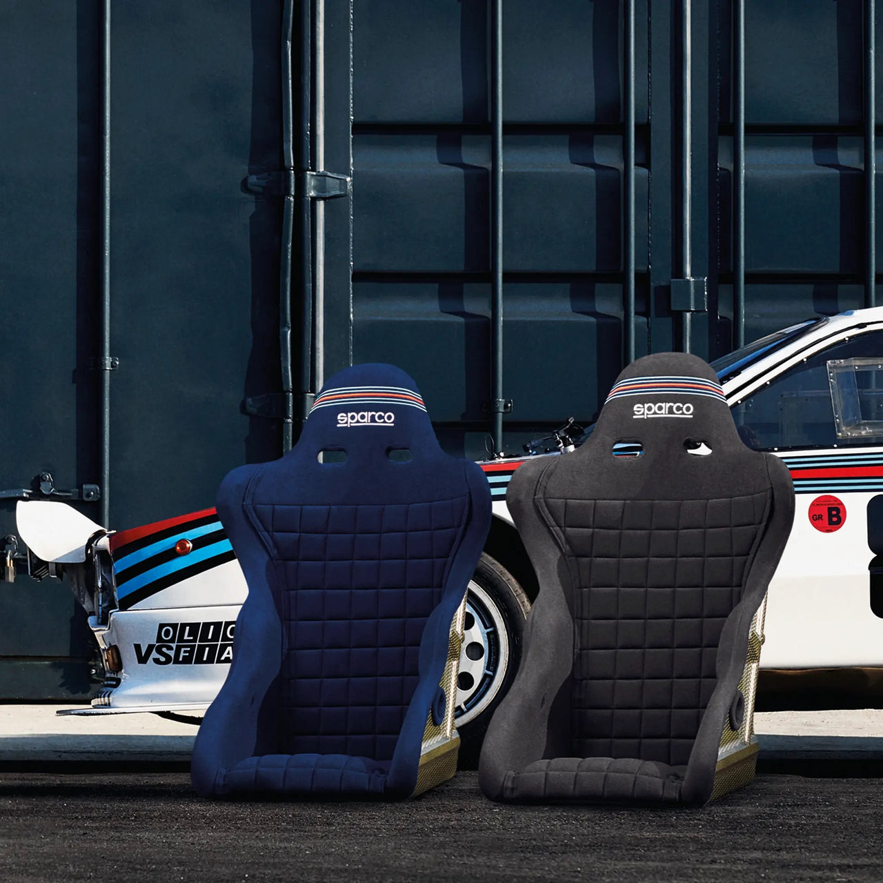 Sparco Legend Martini Seat Blue and Gray