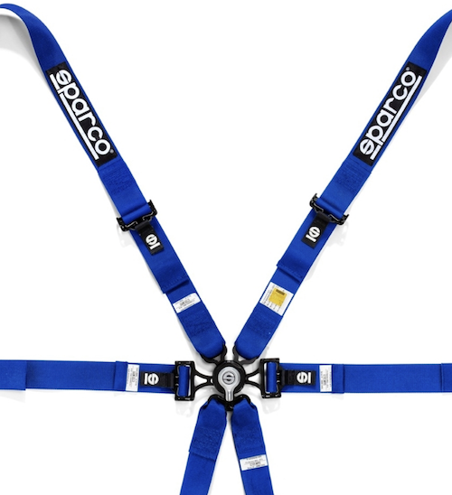 Sparco 6 Point Racing Harness (2" Steel Pull Down)