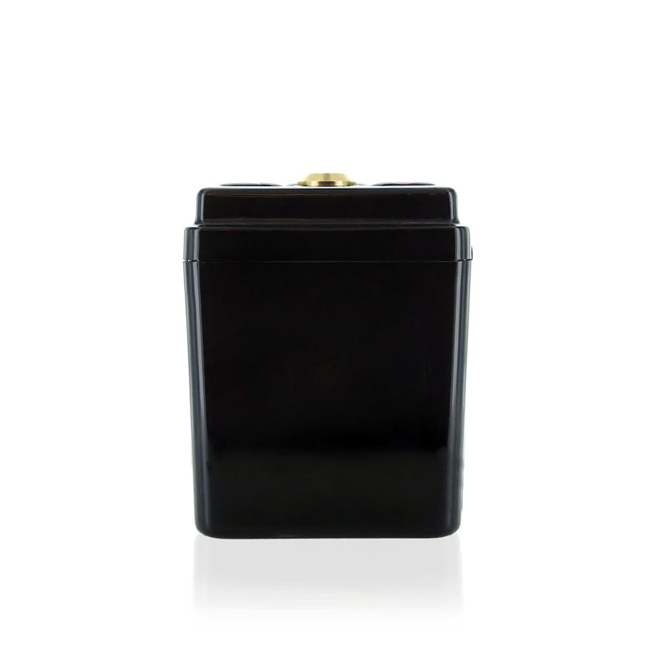 Close-up of Antigravity AG-1201 lithium battery terminals and casing side view