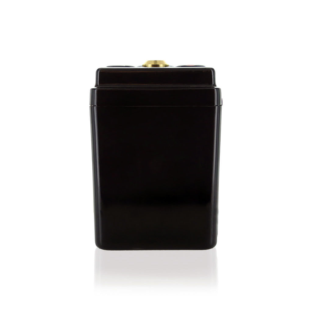 Close-up side view of Antigravity AG-1601 lithium battery casing and terminal design