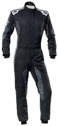 Thumbnail for OMP TECHNICA HYBRID RACE SUIT BLACK / GREY FRONT IMAGE