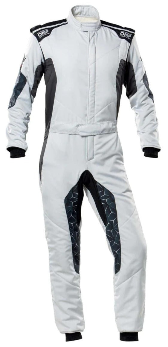 OMP TECHNICA HYBRID RACE SUIT silver / black front image