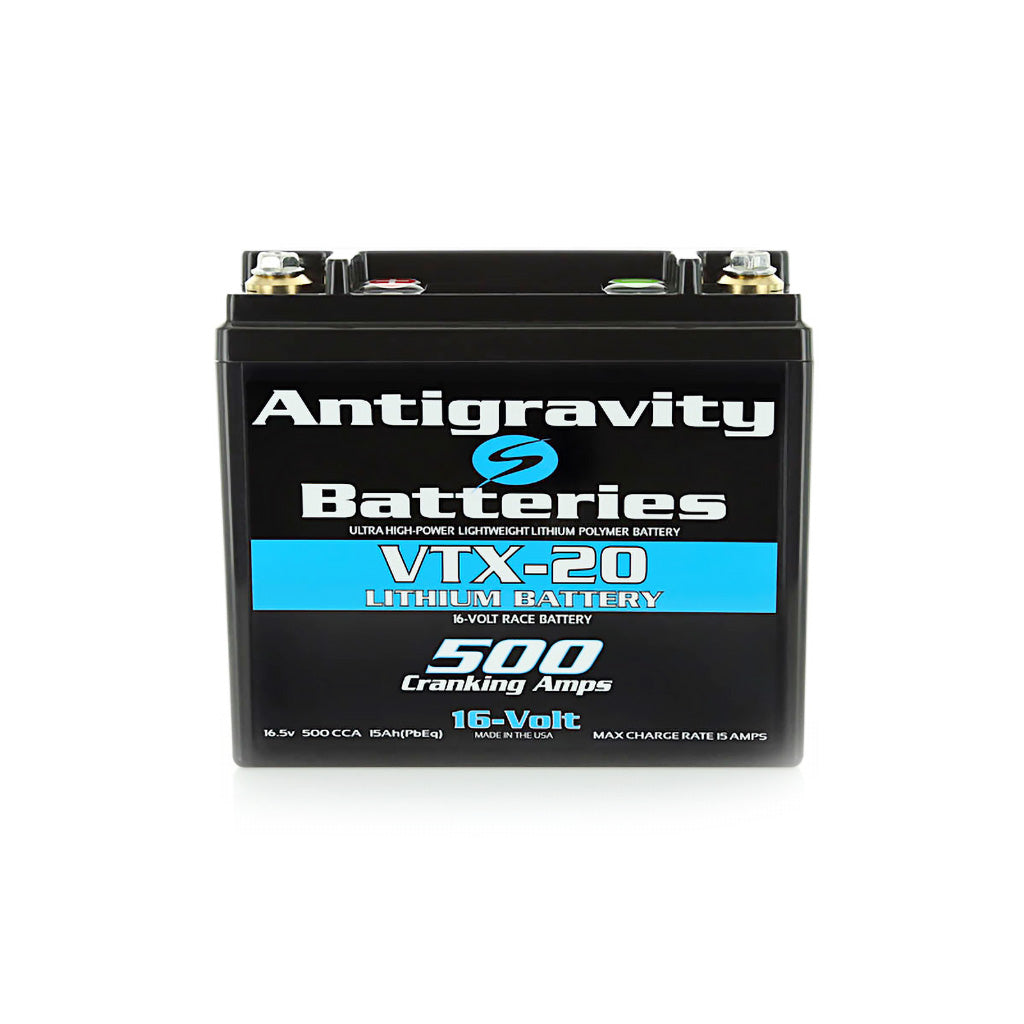 Antigravity VTX-20 16V lithium racing battery in compact YTX12 case