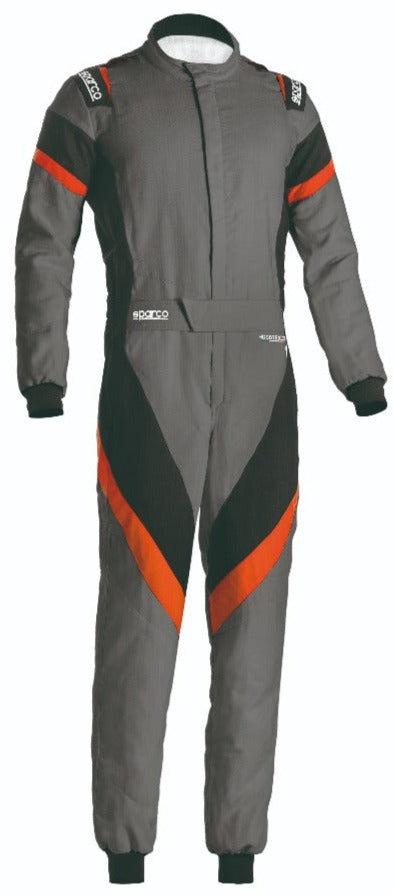 SPARCO VICTORY RACE SUIT GRAY /  ORANGE FRONT IMAGE