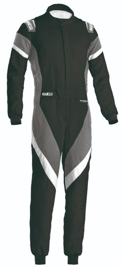 SPARCO VICTORY RACE SUIT BLACK /  GRAY FRONT IMAGE
