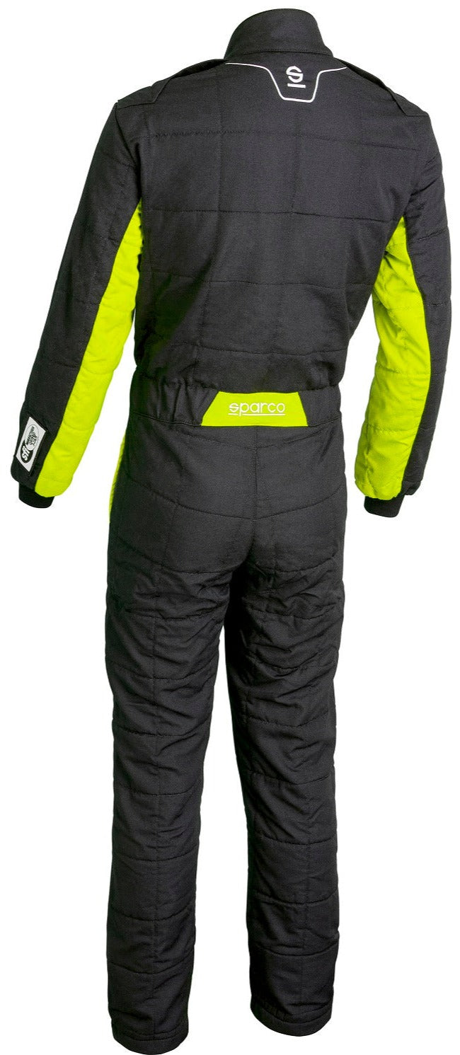 SPARCO CONQUEST 3.0 RACE SUIT BLACK / YELLOW BACK IMAGE