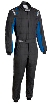 Thumbnail for SPARCO CONQUEST 3.0 RACE SUIT BLACK / BLUE FRONT IMAGE