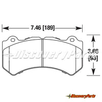 Thumbnail for Hawk 649U.605 2015-17 Z06 Corvette & 2012+ Camaro SS 6 Piston Front Brake Pad Set