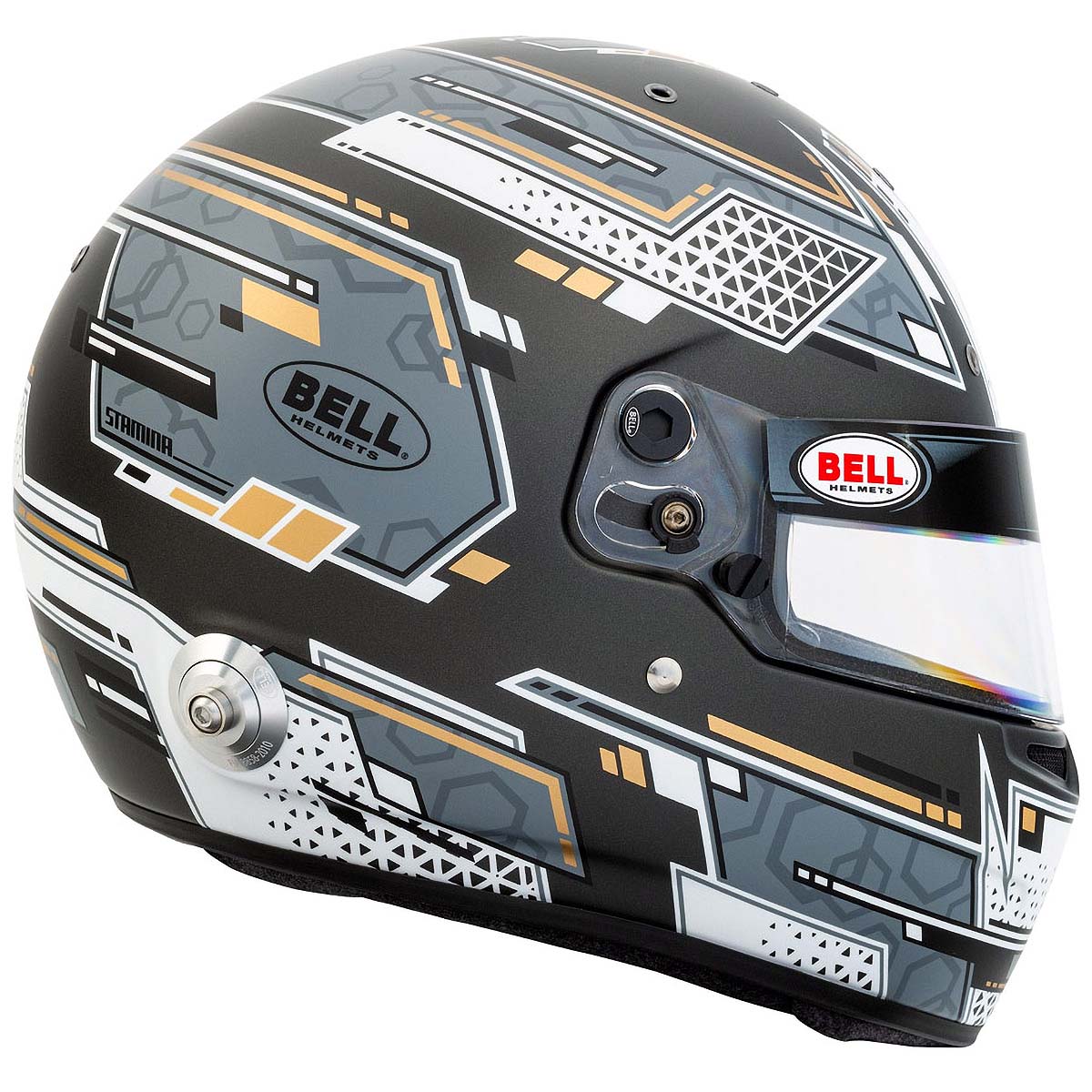 High-Resolution Bell RS7 Pro Helmet SA2020 Grey Stamina Side Image