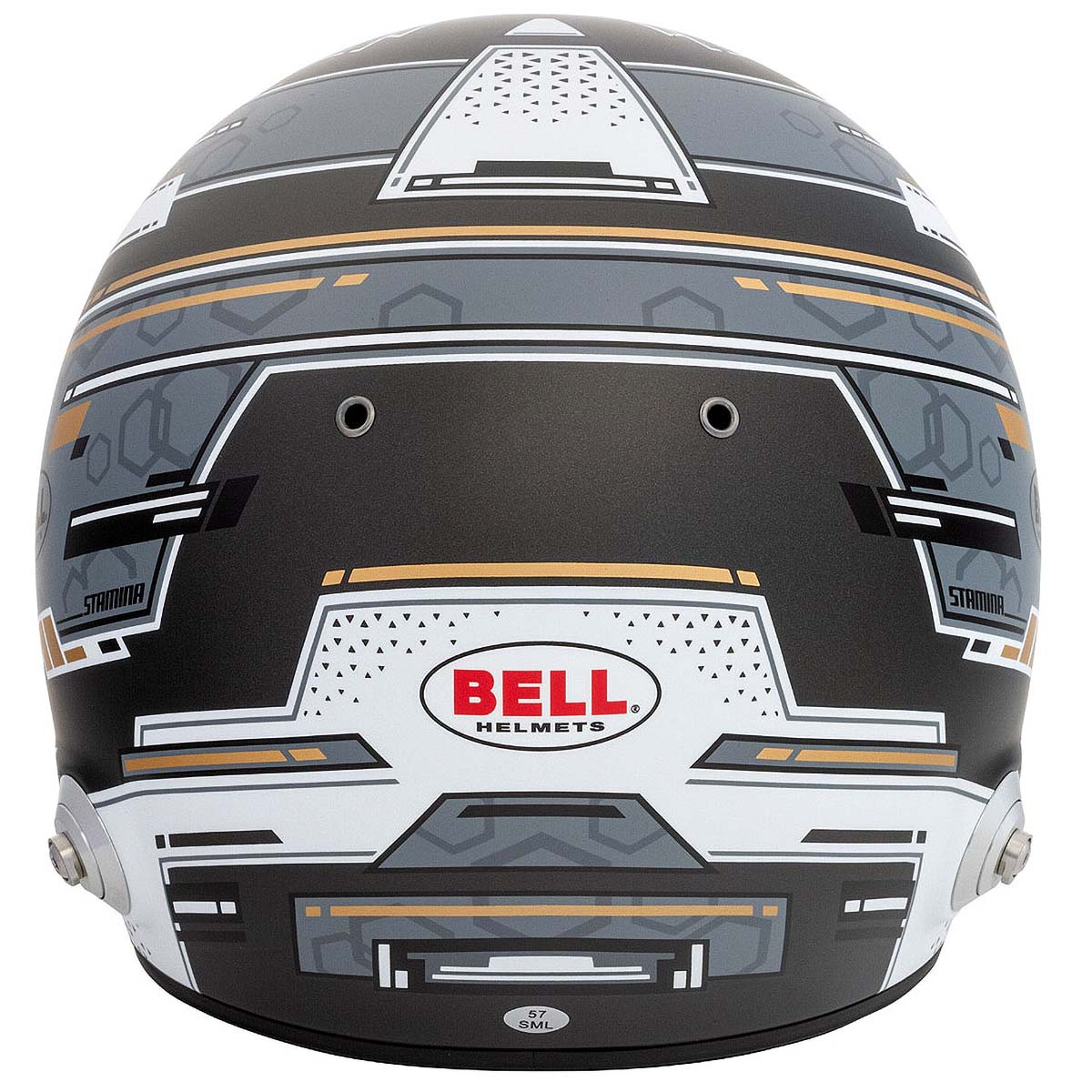 Detailed Bell RS7 Pro Stamina Helmet SA2020 Grey Rear Image