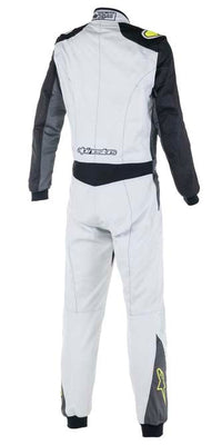Thumbnail for ALPINESTARS ATOM FIRE SUIT SILVER / LIME FRONT IMAGE