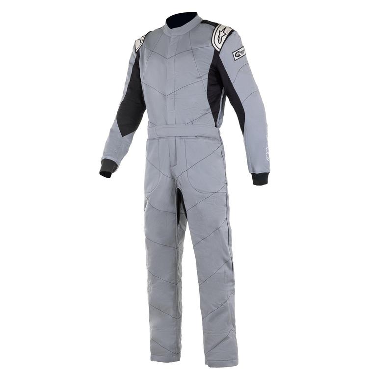ALPINESTARS KNOXVILLE V2 RACE SUIT GRAY / BLACK FRONT IMAGE