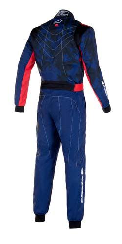 Alpinestars KMX-9 v2 Graphic 5 Kart Racing Suit Blue Rear Image