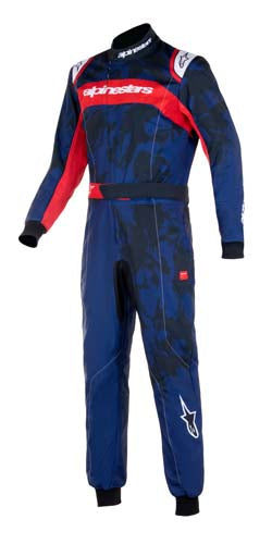 Alpinestars KMX-9 v2 Graphic 5 Kart Racing Suit Blue Front Image