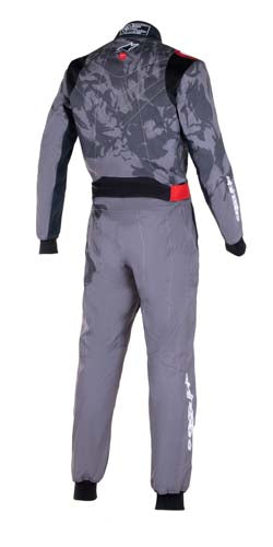 Alpinestars KMX-9 v2 Graphic 5 Kart Racing Suit Grey Back Image