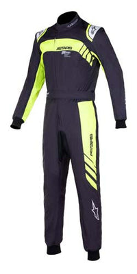 Thumbnail for Alpinestars KMX-9 v3 Kart Racing Suit BLACK / YELLOW FRONT IMAGE