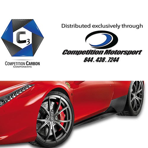 C3 Carbon Ferrari 458 Carbon Fiber Side Skirts