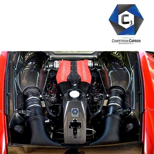 C3 Carbon Ferrari 488 GTB-Spider Carbon Fiber Engine Oil-Latch Cover