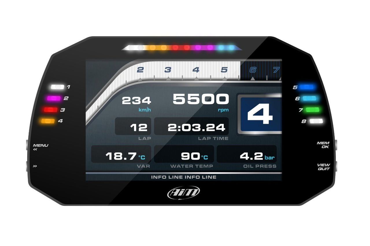 AiM Sports MXG 1.2/1.3 Large Color TFT Dash and Data Logger