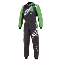 Thumbnail for Alpinestars KMX-9 v2 Graphic 1 Kart Racing Suit BLACK / GREEN FROTN IMAGE