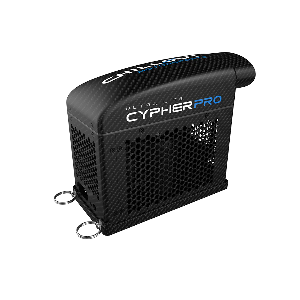 Image of Chillout Cypher Pro Ultra-Lite Carbon Fiber Micro Cooler with forced air top plate