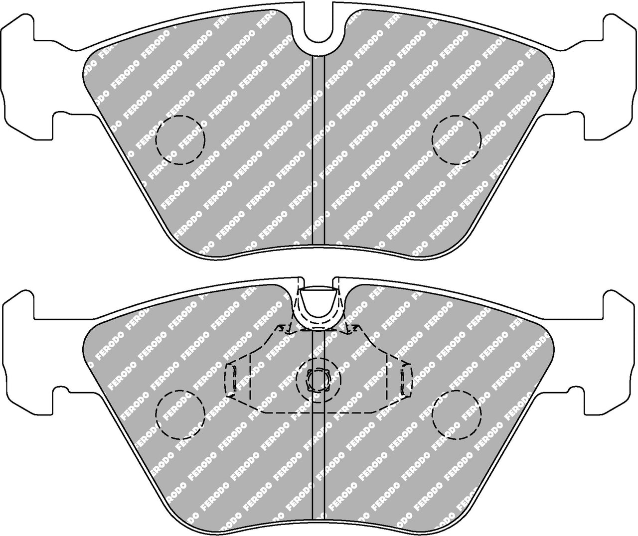 Image is Ferodo FCP1073Z DSUNO BMW E46 M3 Front Brake Pad Set
