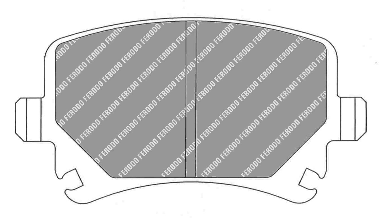 Image of Ferodo FCP1636H DS2500 Volkswagon Golf R & GTI Mk 5-6 Rear Brake Pads