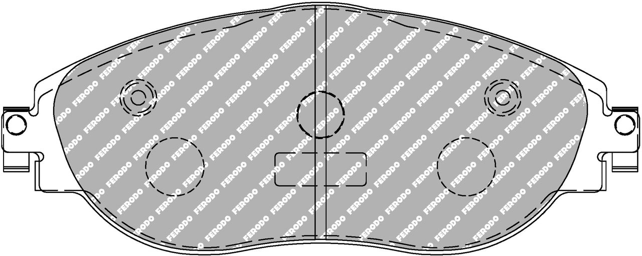 Image of Ferodo FCP4425H DS2500 Volkswagen Golf R & GTI Mk7 Front Brake Pads