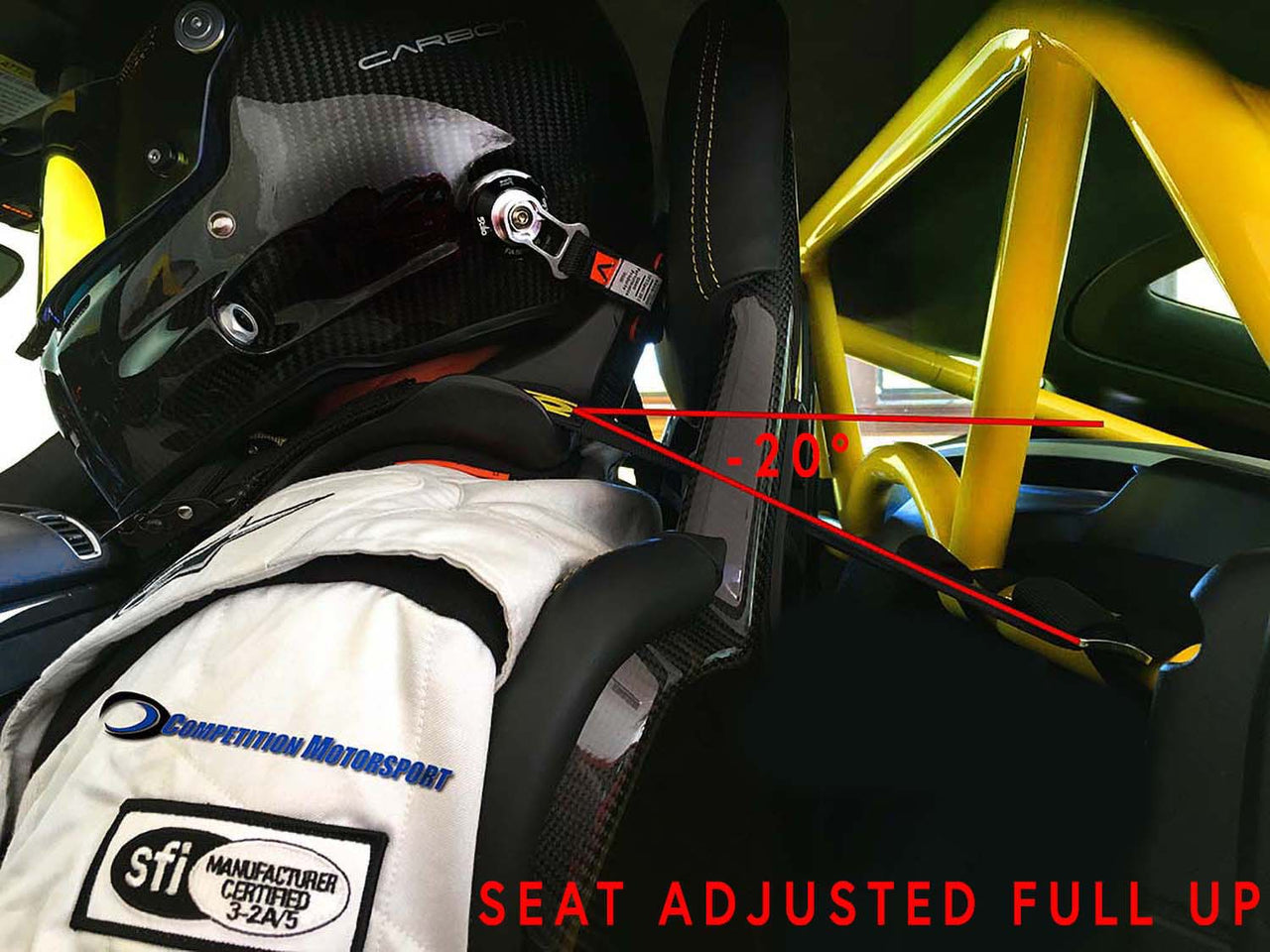 Best racing harness shoulder strap angle for driver safety is maintained by CMS Performance Roll Bar for Porsche 718 GT4 RS
