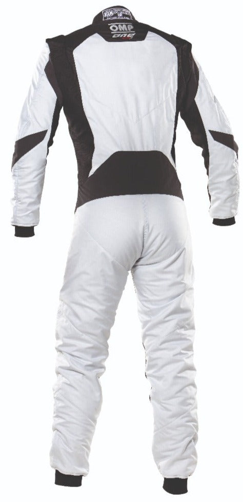 OMP One Evo X Driver Race Suit Silver / Black Back Image