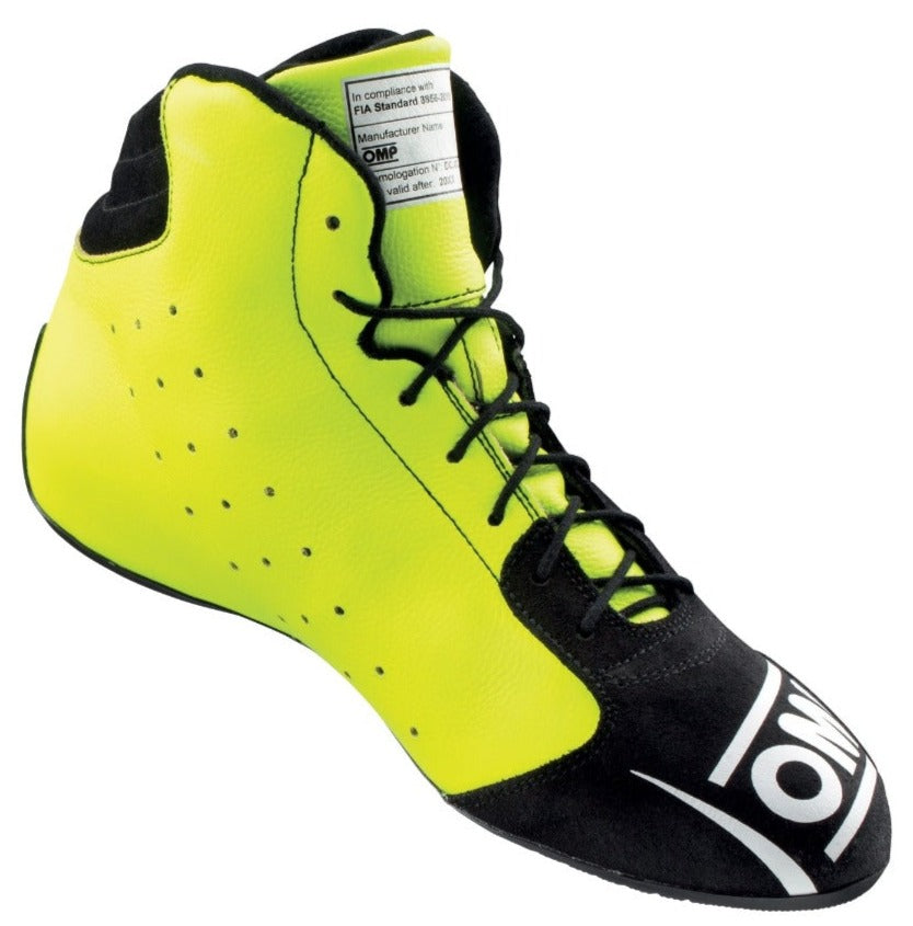 OMP Tecnica Racing Shoes Yellow / Black Inside view Image