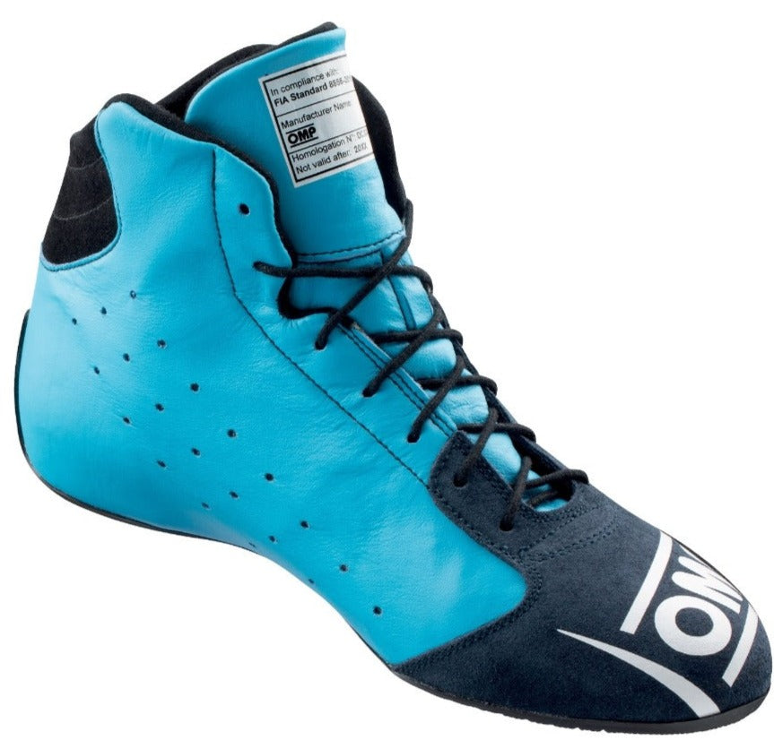 OMP Tecnica Racing Shoes Blue / Cyan Inside Image