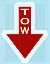 Thumbnail for Tow Decal - Red on White