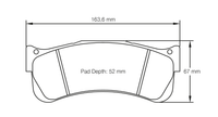 Thumbnail for Image of Pagid 8038 Pagid Racing Brake Pad is used on the Porsche 997 GT3 Cup Grand-Am Spec, 997 GT3 Cup S, and the 997 GT3R
