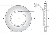 Thumbnail for PFC Porsche 991 GT3 Cup - GT4 Clubsport Front Replacement Slotted Disc