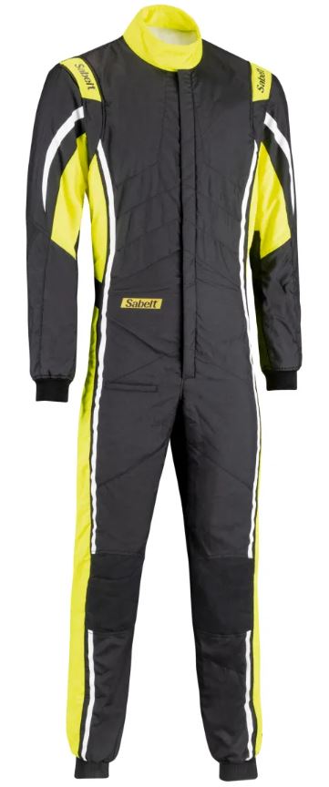 SABELT TS-10 TS 10 RACE SUIT IN STOCK AT THE LOWEST PRICE WITH THE LARGEST DISCOUNT FOR THE BEST DEAL BLACK / YELLOW IMAGE