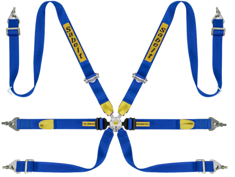 Sabelt Silver Series Enduro 6 Point Racing Harness blue