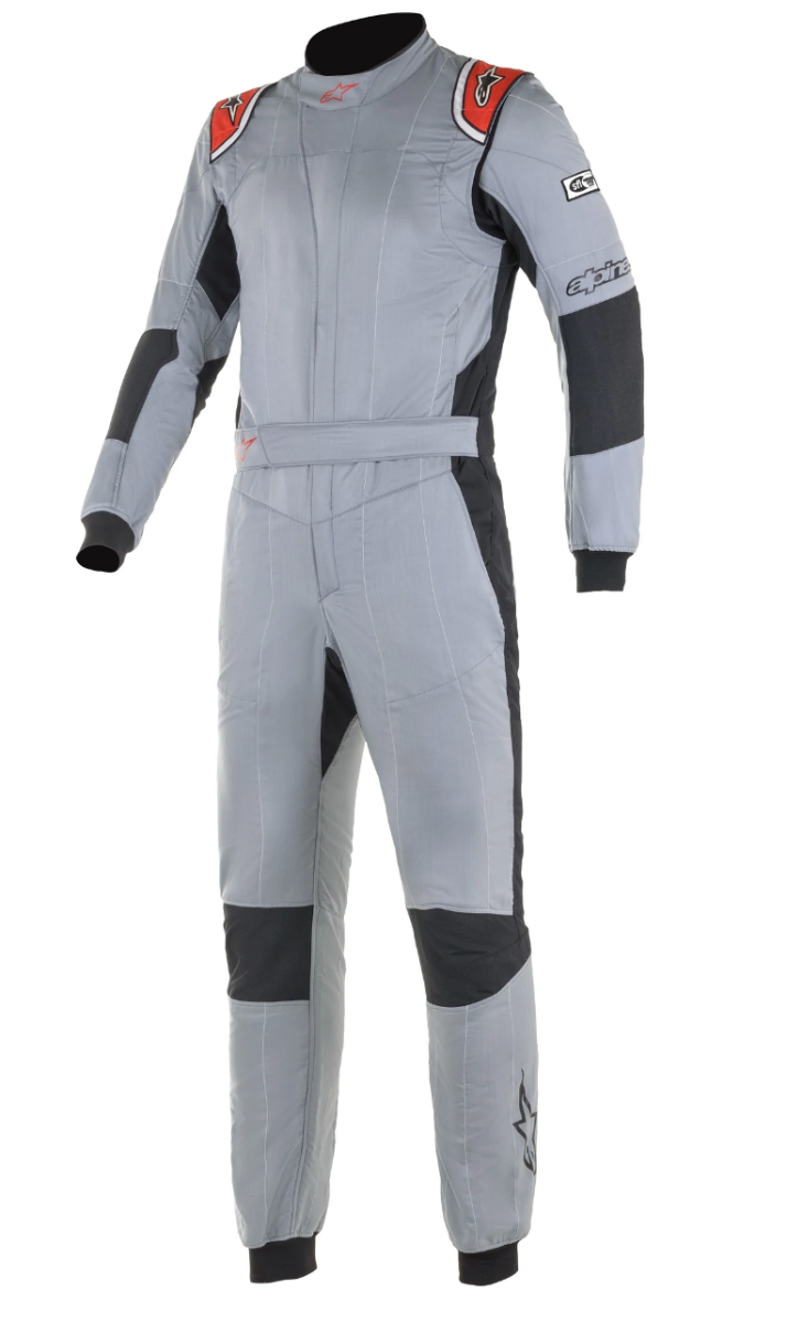 ALPINESTARS GP TECH V3 GPTECH RACE SUIT gray / red FRONT IMAGE