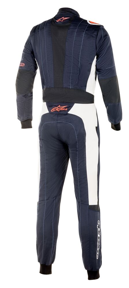 ALPINESTARS GP TECH V3 GPTECH RACE SUIT ORANGE / BLUE BACK IMAGE