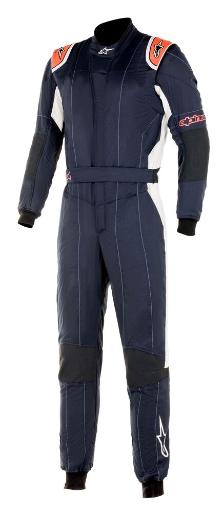 ALPINESTARS GP TECH V3 GPTECH RACE SUIT ORANGE / BLUE FRONT IMAGE