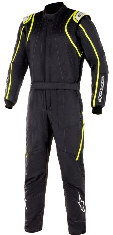 Alpinestars GP Race v2 Boot Cuff Race Suit Black / yellow Front Image